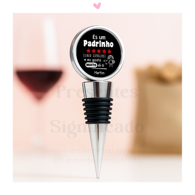 Rolha p/ garrafa em metal