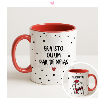 Caneca Flork - Era isto ou um par de meias... Feliz Natal!