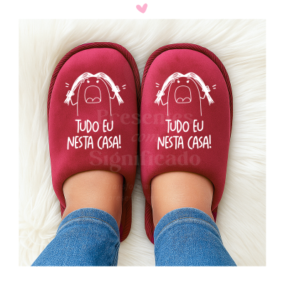 Chinelos de senhora magenta personalizados (sola borracha alta)
