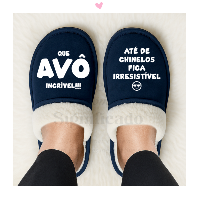 Chinelos "Serra da Estrela" azuis personalizados (sola EVA/espuma)