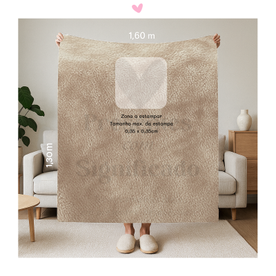 Manta polar personalizada (bege)