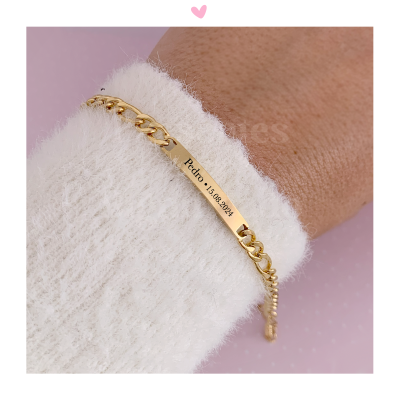 Pulseira de criança em aço inoxidável