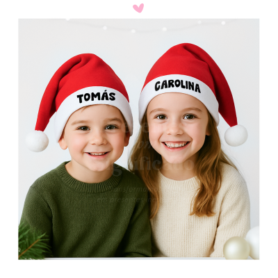 Barrete de Natal personalizado (adulto e criança)