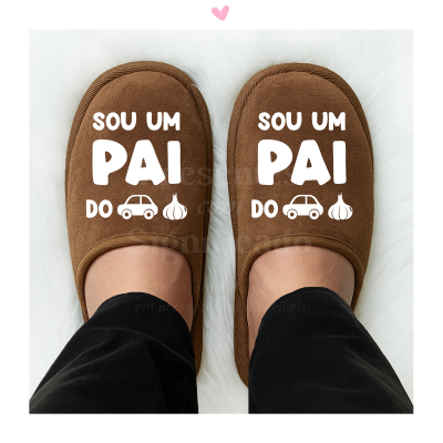 Chinelos homem castanhos personalizados (sola borracha)