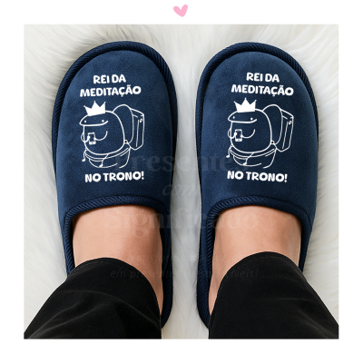 Chinelos homem azuis personalizados (sola borracha)