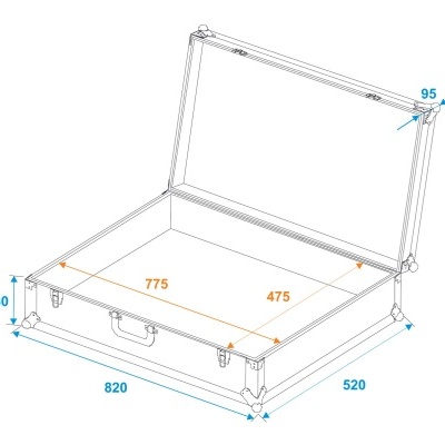 ROADINGER Universal Case Tour Pro 82x32x52 black