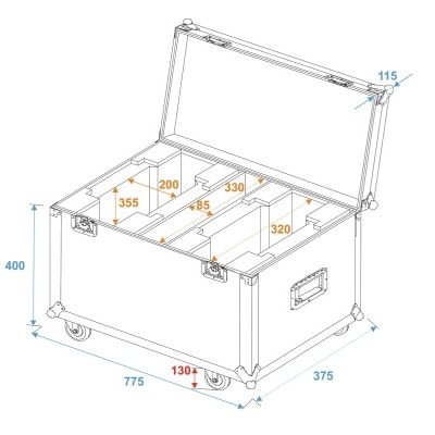ROADINGER Flightcase 2x DMH-75.i/DMH-80/TMH XB-130