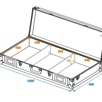 ROADINGER Universal Console 1090x480x155 foam si