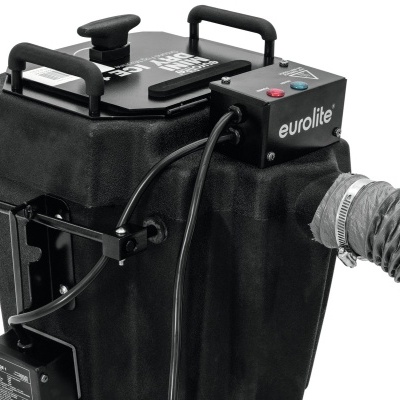 Dispositivo portátil preto Eurolite com tubo flexível e botões coloridos