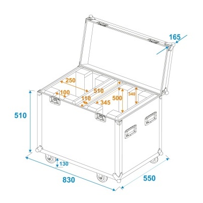 ROADINGER Flightcase 2x EYE-37