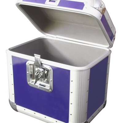 ROADINGER Record Case ALU 75/25, rounded, blue