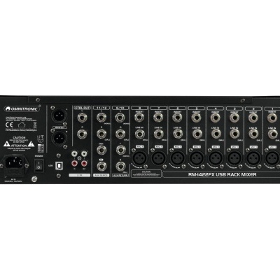 OMNITRONIC RM-1422FX USB Rack Mixer