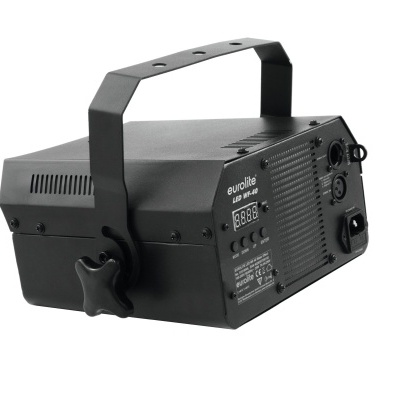 Máquina de efeitos de iluminação LED Eurolite LED WASH 8 RGBW preta com visor digital e alça