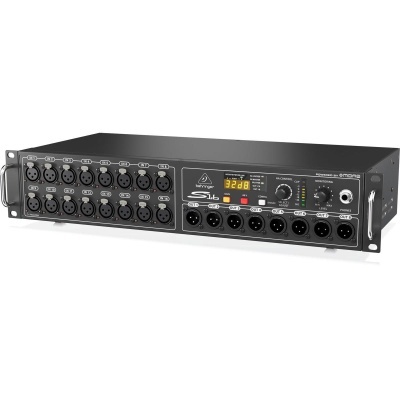 Behringer Digital Snake S16 I/O Box with 16 Remote, Controllable MIDAS Preamps, 8 Outputs, AES50 Networking, KLARK TEKNIK SuperMAC Technology