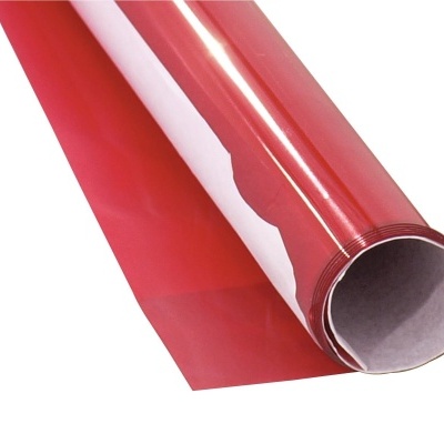 Rolo de película autoadesiva vermelha brilhante