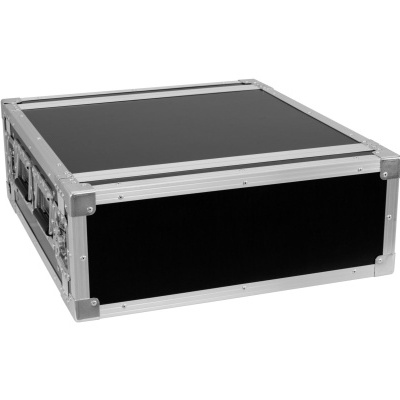 Estojão rígido preto com bordas metálicas prateadas