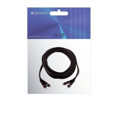 OMNITRONIC RCA cable 2x2 3m