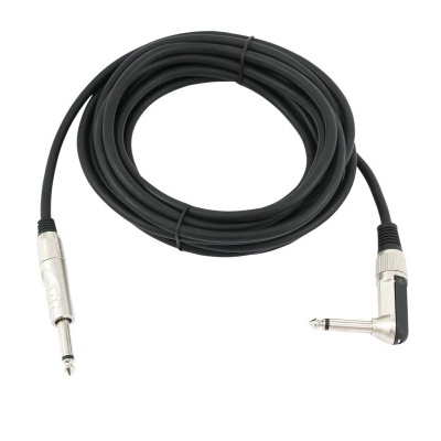OMNITRONIC Jack cable 6.3 mono 1x 90° 3m bk