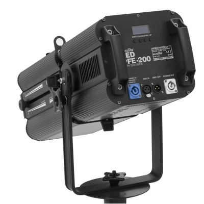 Luz de estúdio profissional Prelite ED FE-200 preta com suporte ajustável