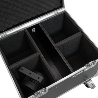ROADINGER Flightcase 4x LED IP PAR 7x8W QCL/7x9W SCL with wheels
