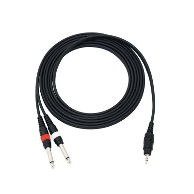 OMNITRONIC Adaptercable 3.5 Jack/2xJack 3m bk