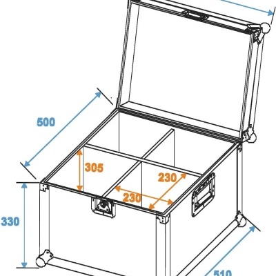 ROADINGER Flightcase EP-64 4x PAR-64 Spot short