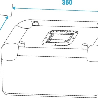 ROADINGER Record Case ALU 50/50, rounded, bk