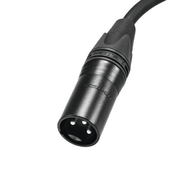 PSSO DMX cable XLR 3pin 10m bk Neutrik black connectors