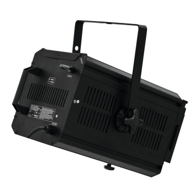 Refletor de iluminação preto com suporte e ventilação