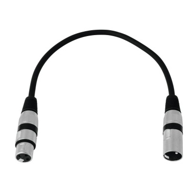 OMNITRONIC XLR cable 3pin 0.2m bk