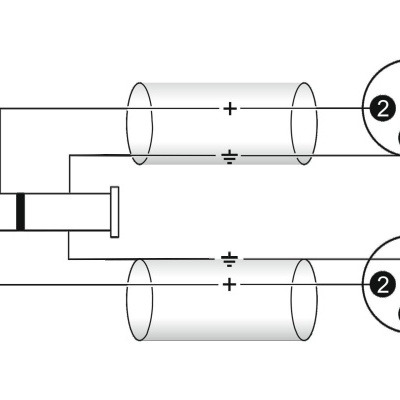 OMNITRONIC Adaptercable 3.5 Jack/2xXLR(M) 3m bk