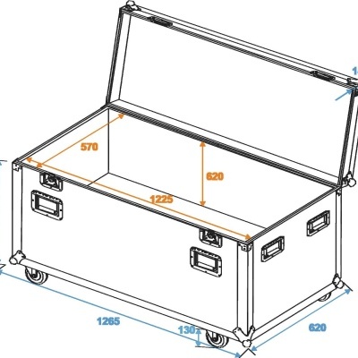 ROADINGER Universal Tour Case 120cm with wheels Pro