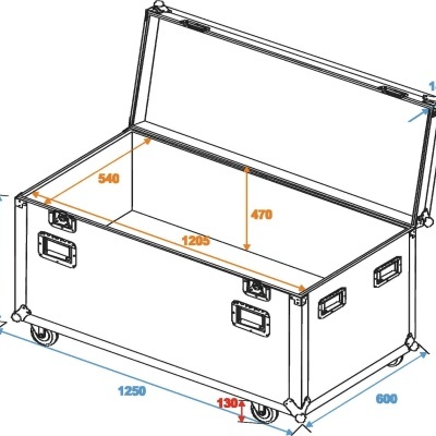 ROADINGER Universal Tour Case 120cm with wheels ODV-1