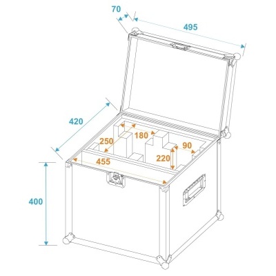 ROADINGER Flightcase 2x EYE-7 RGBW Zoom