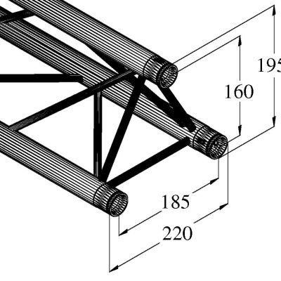 ALUTRUSS DECOLOCK DQ3-1000 3-Way Cross Beam