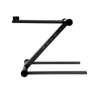 Apoio para teclado preto em forma de Z