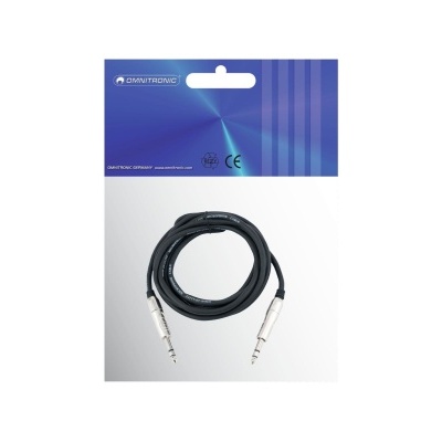 OMNITRONIC Jack cable 6.3 stereo 3m bk ROAD