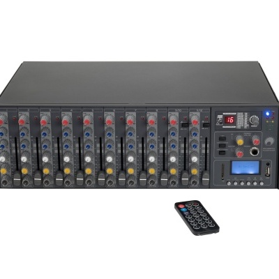 OMNITRONIC RM-1422FXA USB Rack Power Mixer