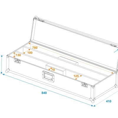 ROADINGER Flightcase 2x LED STP-10 ABL Sunbar