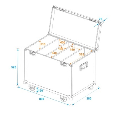 ROADINGER Flightcase 4x Multiflood Pro