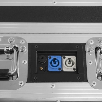 ROADINGER Flightcase 4x AKKU BAR-6 Glow QCL Flex QuickDMX with charging function