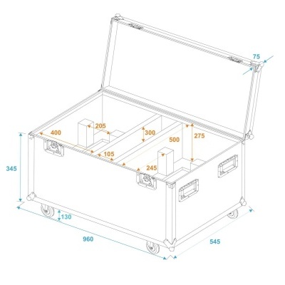 ROADINGER Flightcase 2x THA-250F
