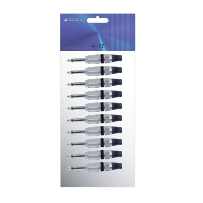 OMNITRONIC Jack plug 6.3 mono bk ROAD 10x