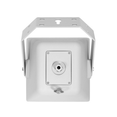 Imitação de altifalante quadrado branco com suporte metálico