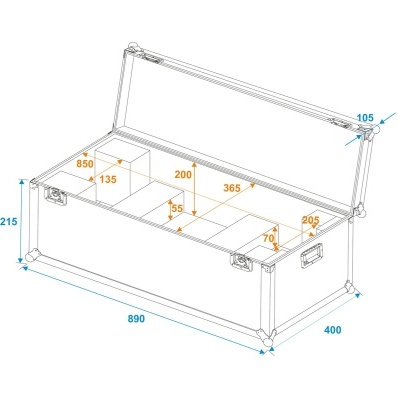 ROADINGER Flightcase 1x LED SL-400