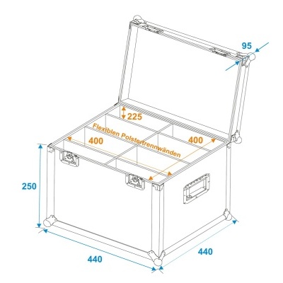 ROADINGER Universal Transport Case TDV-40 40x40x30cm