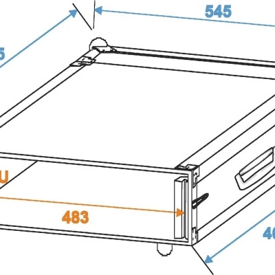 ROADINGER Amplifier Rack PR-1, 2U, 47cm deep