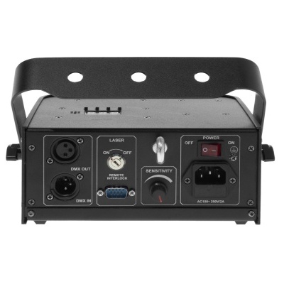 Dispositivo eletrônico preto com painel traseiro e suporte metálico