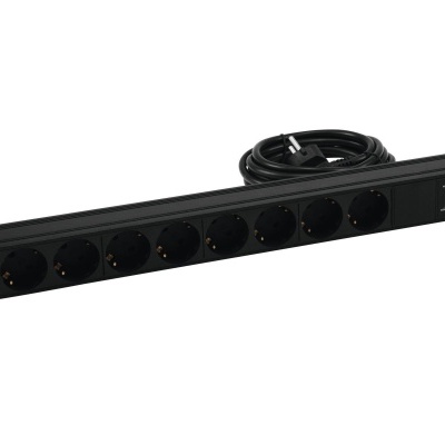 EUROLITE Distributor R19-8 1U bk 2.7m