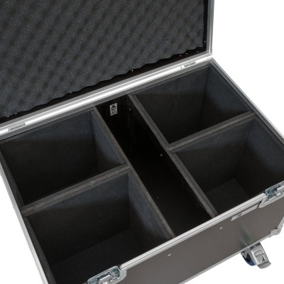 ROADINGER Flightcase 4x LED Theatre COB 200 series, with wheels